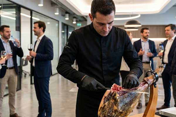 cortador de jamón para eventos