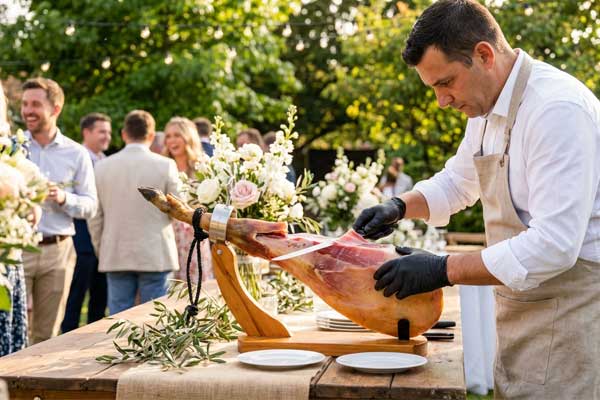 cortador de jamón en bautizos y comuniones