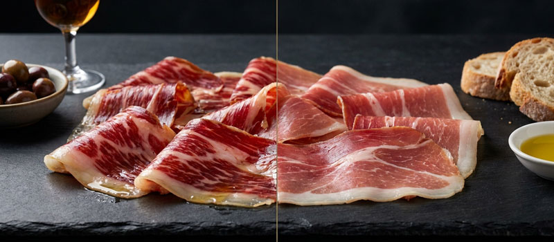 Jamón de bellota vs Jamón de cebo