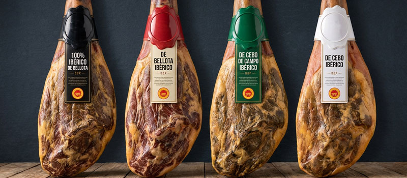 colores del jamón ibérico